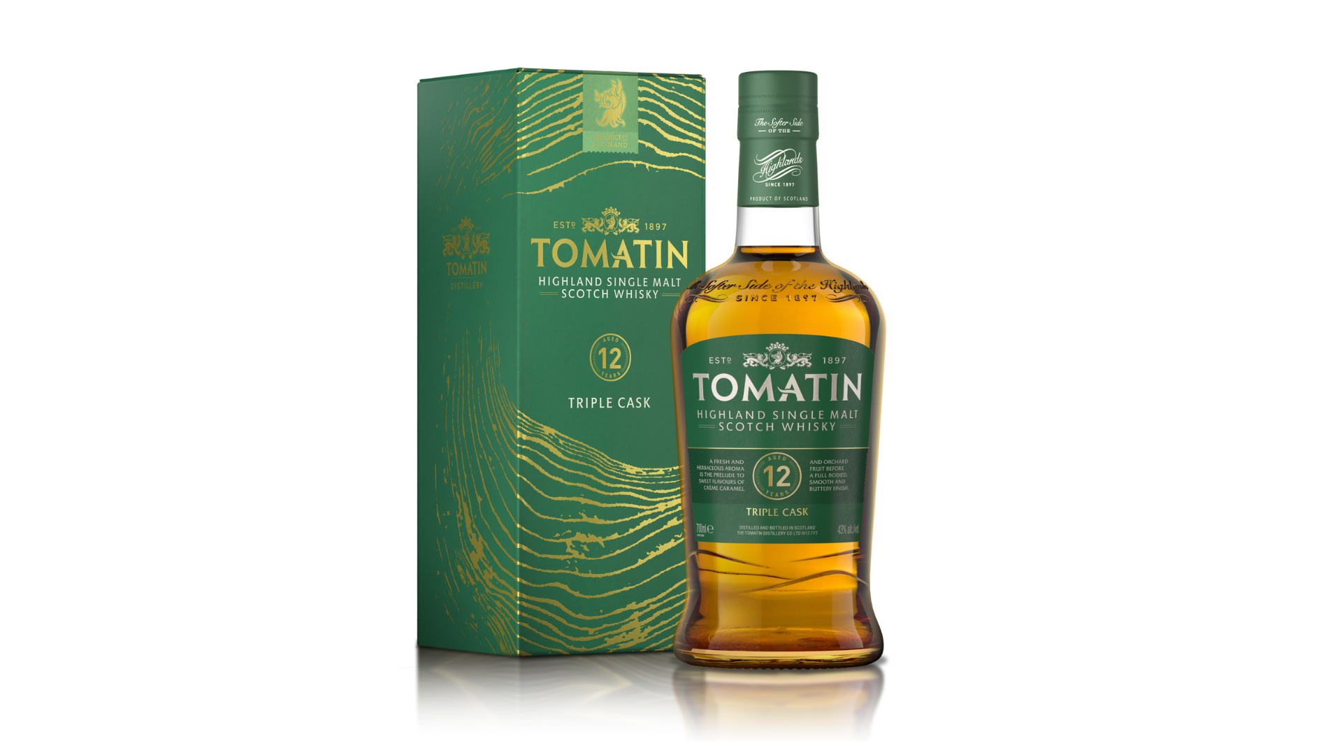 Tomatin 12 Year Old Bourbon & Sherry Casks, 43% abv